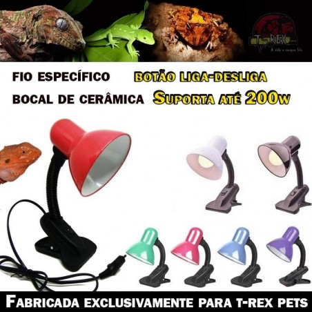 suporte lampada para repteis